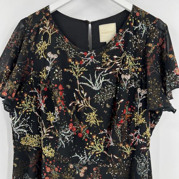 Modcloth Black Floral Midi Dress - Picture 3 of 11